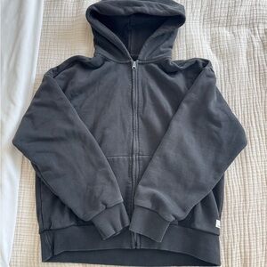 Vuori Restore full zip hoodie - washed black - size Small